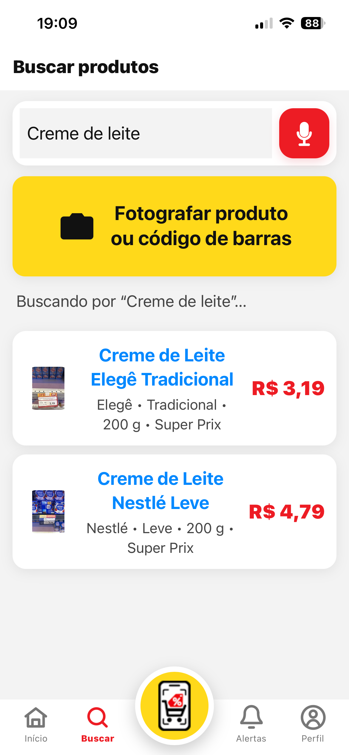Tela do PicPreço: Busque do seu jeito